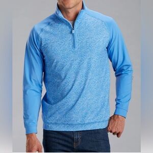 Bobby Jones Rule 18 Tech Raglan Heather Quarter-Zip Pullover Performance  XXL